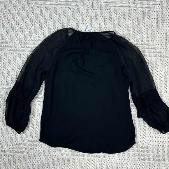 Diane von Furstenberg Blouse 4 Billow”Lace-Inset Silk - Picture 13 of 13